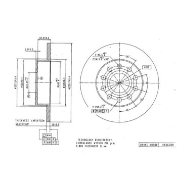 DESELRA Brake Disc Rear (BKD13288)