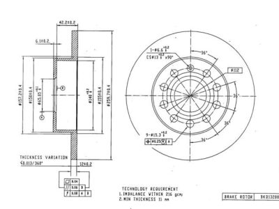 DESELRA Brake Disc Rear (BKD13288)