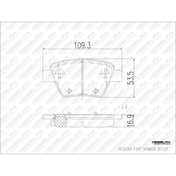 DESELRA Brake Pad Set Rear (BD1121)