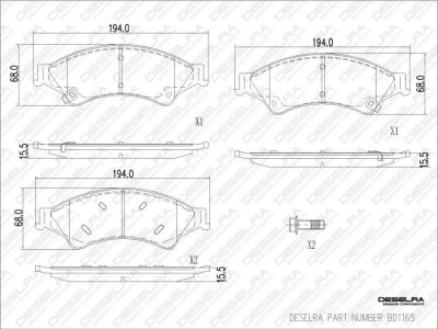 DESELRA Brake Pad Set Front (BD1165)