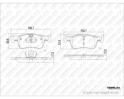DESELRA Brake Pad Set Front (BD1185)
