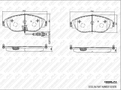 DESELRA Brake Pad Set Front (BD1211)