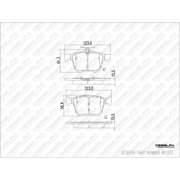 DESELRA Brake Pad Set Rear (BD1213)