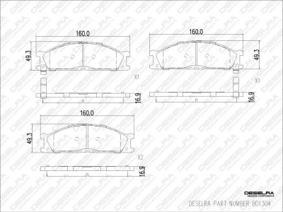 DESELRA Brake Pad Set Front (BD1304)