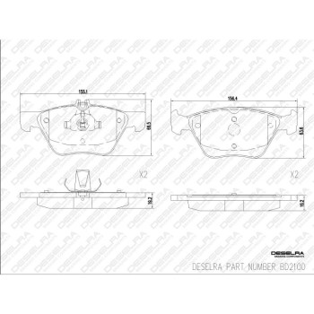 DESELRA Brake Pad Set Front (BD2100)