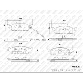 DESELRA Brake Pad Set Front (BD2800)