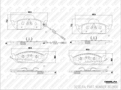 DESELRA Brake Pad Set Front (BD2800)