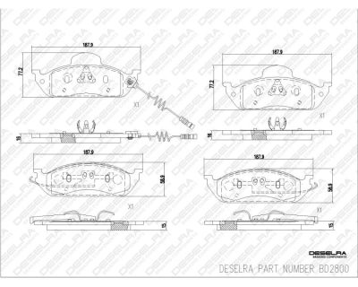 DESELRA Brake Pad Set Front (BD2800)