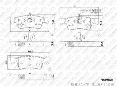 DESELRA Brake Pad Set Rear (BD2920)