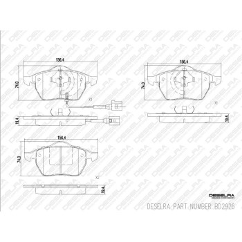 DESELRA Brake Pad Set Front (BD2926)