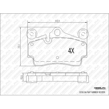 DESELRA Brake Pad Set Rear (BD3254)