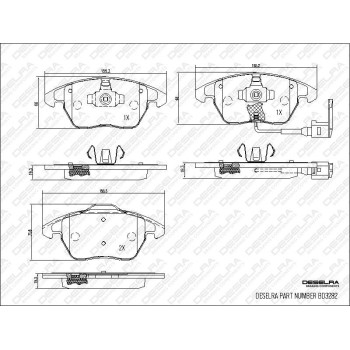 DESELRA Brake Pad Set Front (BD3282)
