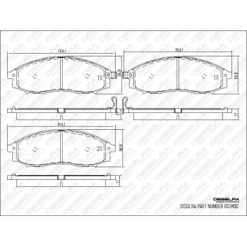 DESELRA Brake Pad Set Front (BD3490)