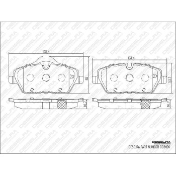 DESELRA Brake Pad Set Front (BD3494)