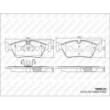 DESELRA Brake Pad Set Front (BD3502)