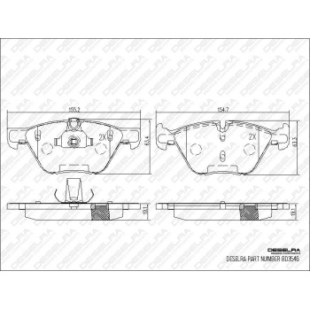 DESELRA Brake Pad Set Front (BD3546)