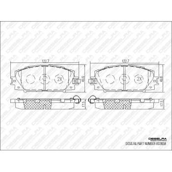 DESELRA Brake Pad Set Front (BD3658)