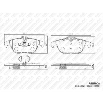 DESELRA Brake Pad Set Rear (BD3960)