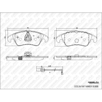 DESELRA Brake Pad Set Front (BD8088)