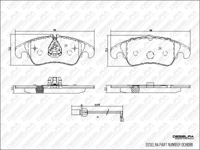 DESELRA Brake Pad Set Front (BD8088)