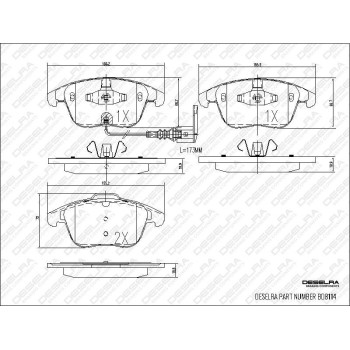 DESELRA Brake Pad Set Front (BD8114)