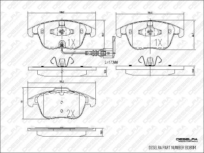 DESELRA Brake Pad Set Front (BD8114)