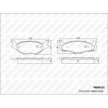 DESELRA Brake Pad Set Front (BD838)