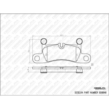 DESELRA Brake Pad Set Rear (BD8848)
