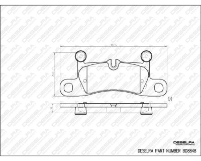 DESELRA Brake Pad Set Rear (BD8848)