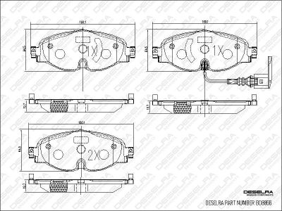 DESELRA Brake Pad Set Front (BD8866)