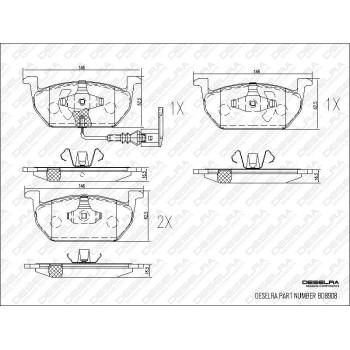 DESELRA Brake Pad Set Front (BD8908)