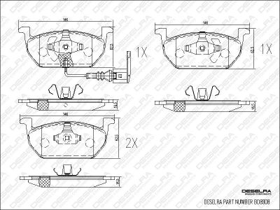 DESELRA Brake Pad Set Front (BD8908)