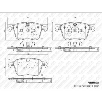 DESELRA Brake Pad Set Front (BD9421)
