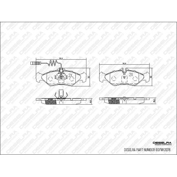 DESELRA Brake Pad Set Front (BDFVR2078)