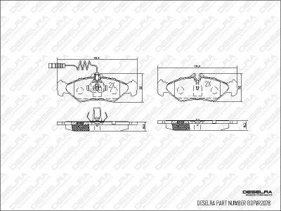 DESELRA Brake Pad Set Front (BDFVR2078)