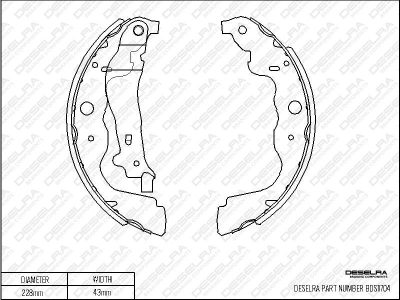 DESELRA Brake Shoe Set (BDS1704)