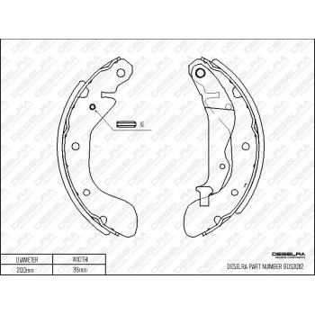 DESELRA Brake Shoe Set (BDS2012)