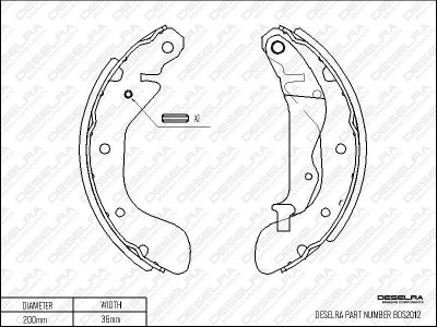 DESELRA Brake Shoe Set (BDS2012)