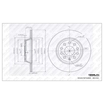 DESELRA Brake Disc Rear (BKD12450)