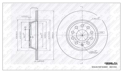DESELRA Brake Disc Rear (BKD12450)