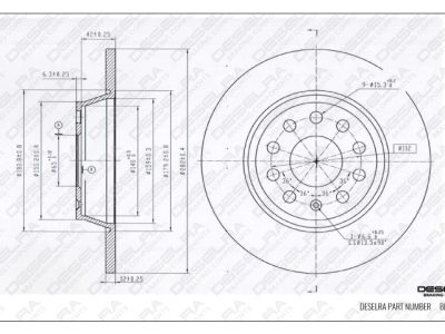 DESELRA Brake Disc Rear (BKD12450)