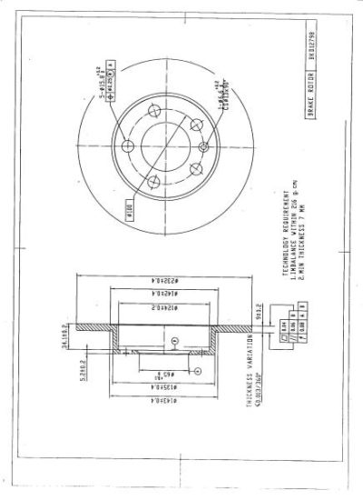 DESELRA Brake Disc Rear (BKD12798)