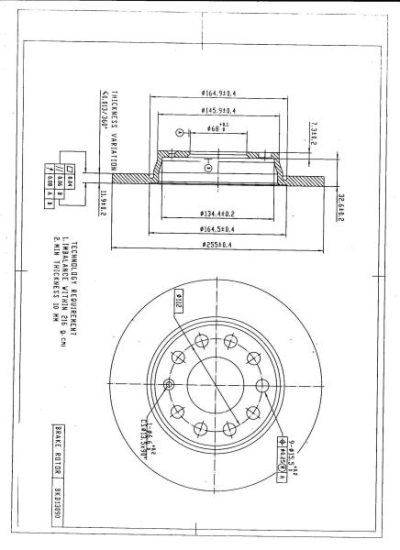 DESELRA Brake Disc Rear (BKD13090)