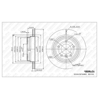 DESELRA Brake Disc Rear (BKD13164)