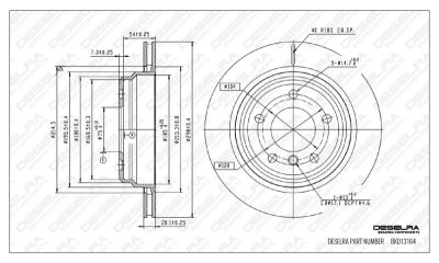 DESELRA Brake Disc Rear (BKD13164)