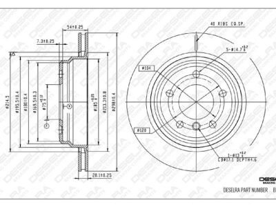 DESELRA Brake Disc Rear (BKD13164)