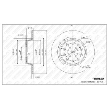 DESELRA Brake Disc Rear (BKD14518)