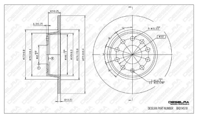 DESELRA Brake Disc Rear (BKD14518)
