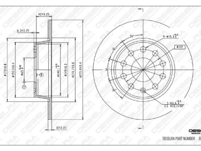 DESELRA Brake Disc Rear (BKD14518)
