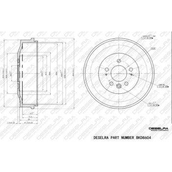 DESELRA Brake Drum (BKD8604)